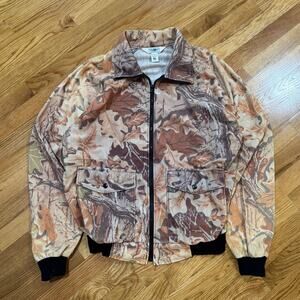 Vintage L.L. Bean Jacket Advantage Camo Mens Large Full Zip Made in USA